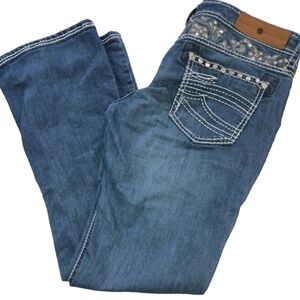RANCHO ESTANCIA Bling Rhinestones Embroidery Bootcut Jeans sz 30